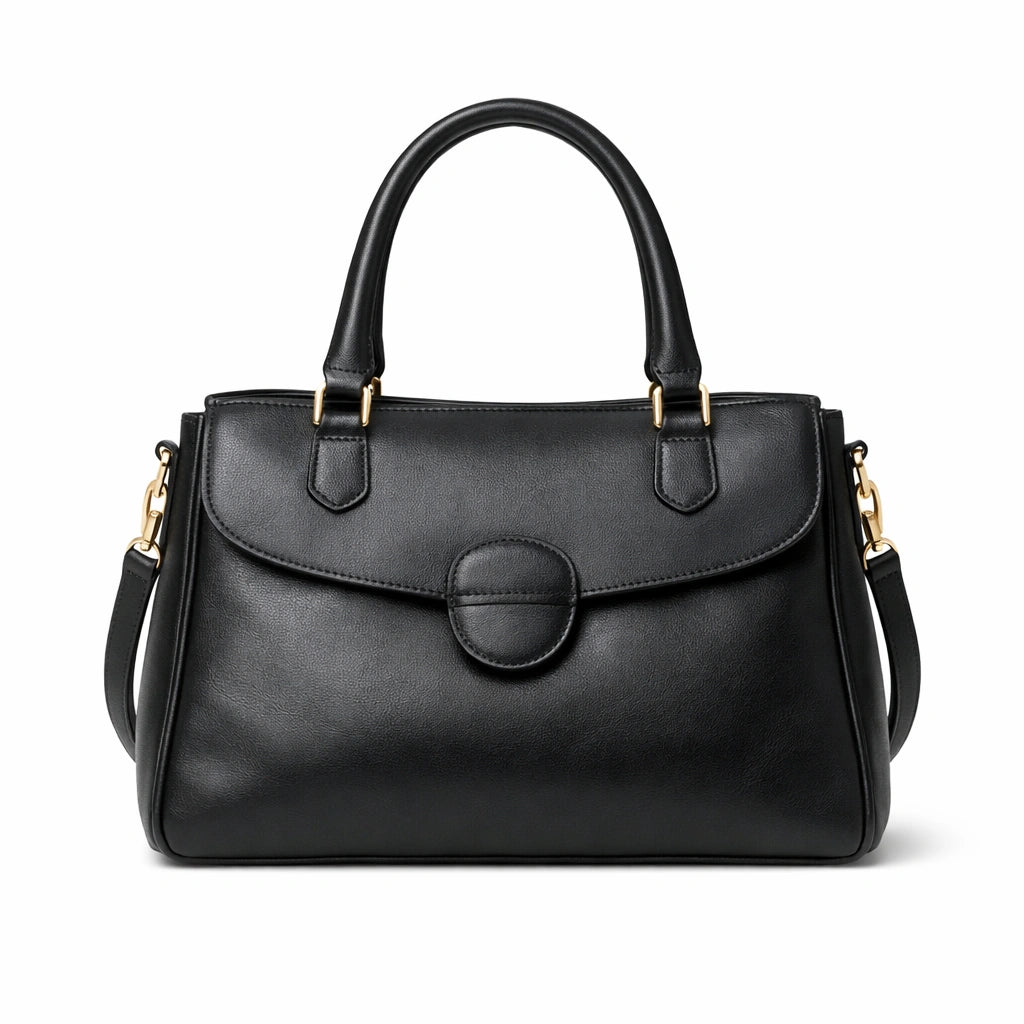 Bagura Women's Black Structured Satchel Handbag